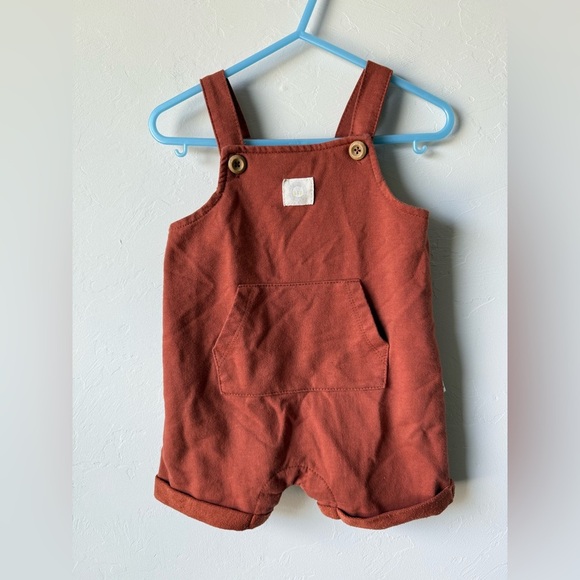 Cozy Rust Kids Overalls - Picture 1 of 4